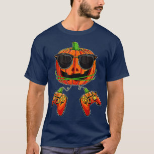 Camiseta Jogo de Jogo do Jogador do Halloween Jack O Lanter