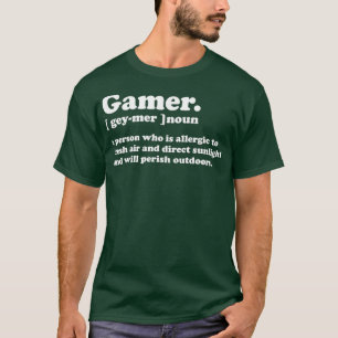 Camiseta Jogo de Jogos Engraçado Definição de Jogadores