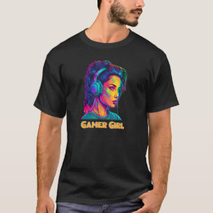 Camiseta Jogo de Jogos para Garota Jogadora Cor vívida Lega