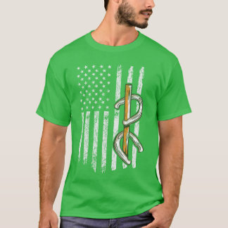 Camiseta Jogo de Lançamento de Ferradura Bandeira dos EUA 