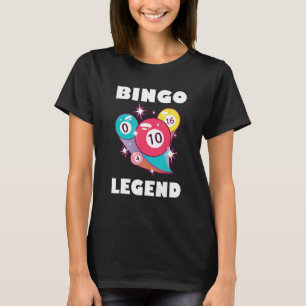 Camiseta Jogo de Legenda Bingo Jogando Jogo Sortudo Jogador