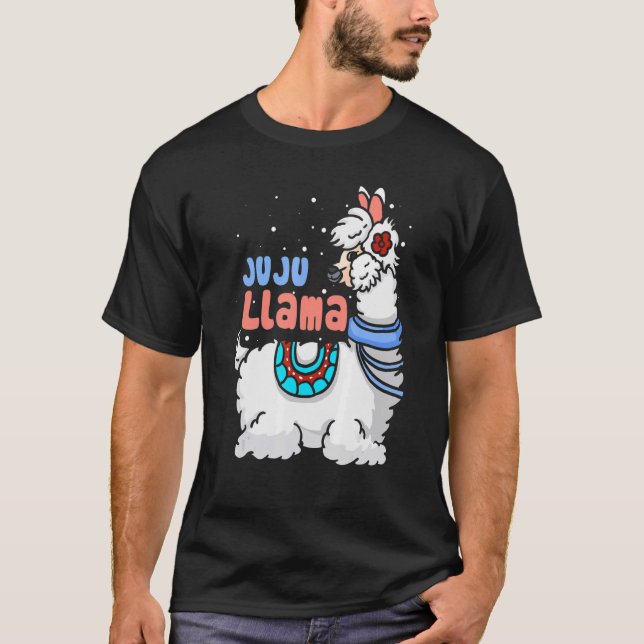 Camiseta Jogo de Natal da Família Juju Llama (Frente)