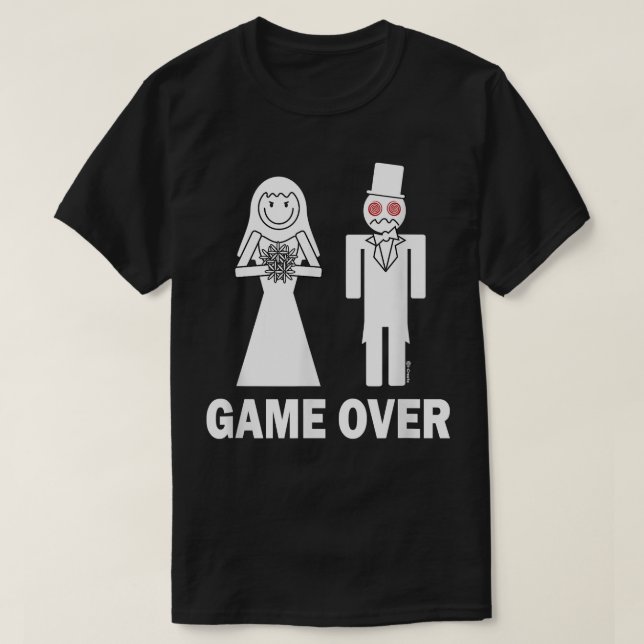 Camiseta Jogo de noiva sobre Casamento Engraçado (Frente do Design)
