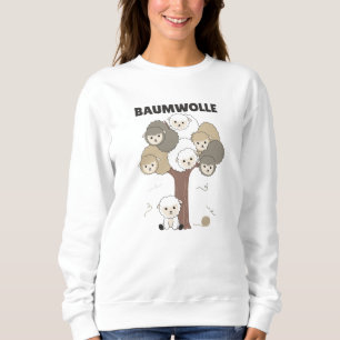 Camiseta Jogo De Palavras De Algodão Muitas Ovinos Na Árvor