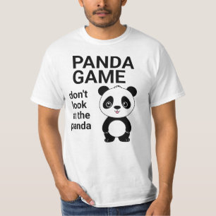 Camiseta Jogo de Panda Fofo Garotas Mulheres Crianças Roupa