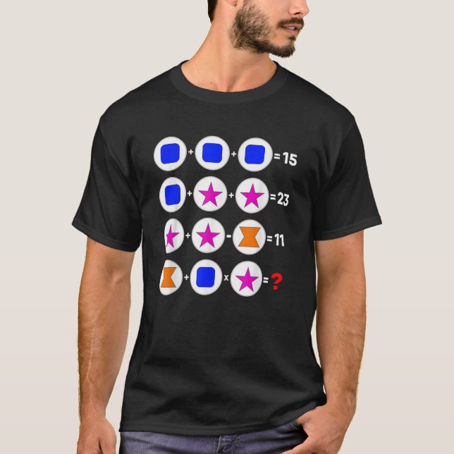 Camiseta Jogo de Quiz de Matemática de Ordem de Operações P (Frente)