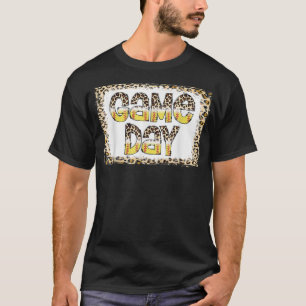 Camiseta Jogo de Softball com Leopardo Branqueado Vibes Sof