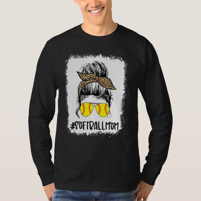 Camiseta Jogo de Softball Sadio Sadio da Mãe Vida Leopardo  (Frente)
