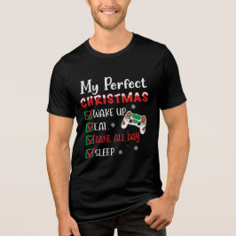 Camiseta Jogo de Sono Engraçado de Natal do Jogador
