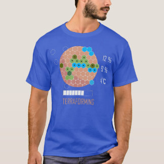 Camiseta Jogo de tabuleiro de terraformação de Marte de 16 