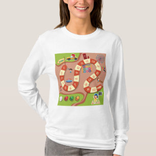 Camiseta Jogo de Tabuleiro Pista de Corrida Colorida para C
