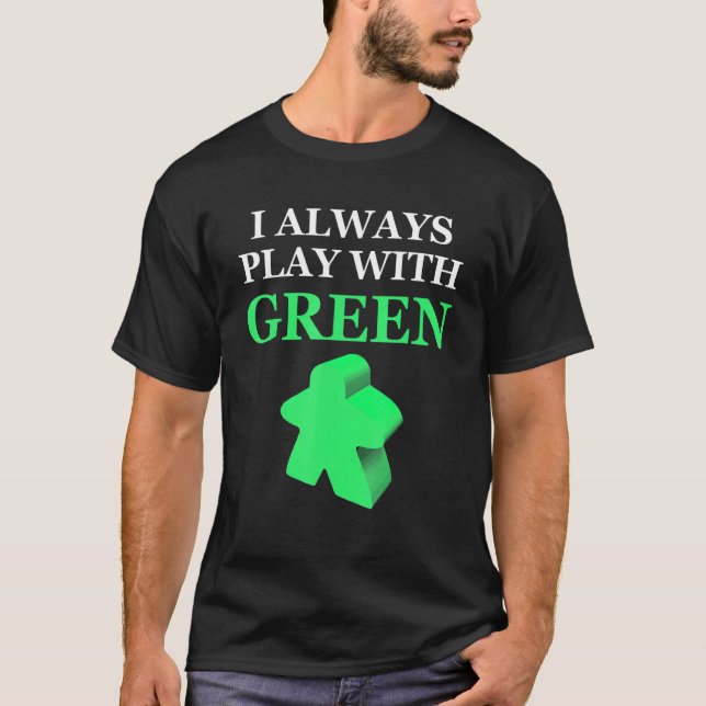 Camiseta Jogo de Tabuleiro Que Eu Sempre Jogo Com Meeple Ve (Frente)