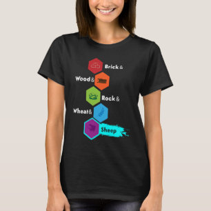Camiseta Jogo de Tabuleiro Tijolo Madeira Rocha Trigo & Ove