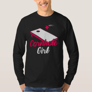 Camiseta Jogo de Toss de Nata do Cornhole Girl Sack