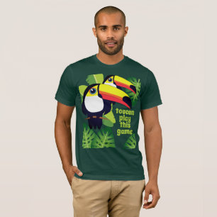 Camiseta Jogo de Toucan este jogo [texto feito sob