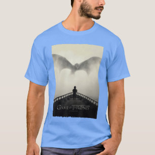 Camiseta Jogo de Tronos Dragão em Cinza engraçado