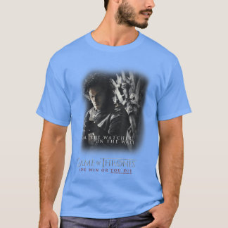 Camiseta Jogo de Tronos Jon Snow Eu Sou o Vigia na Muralha 