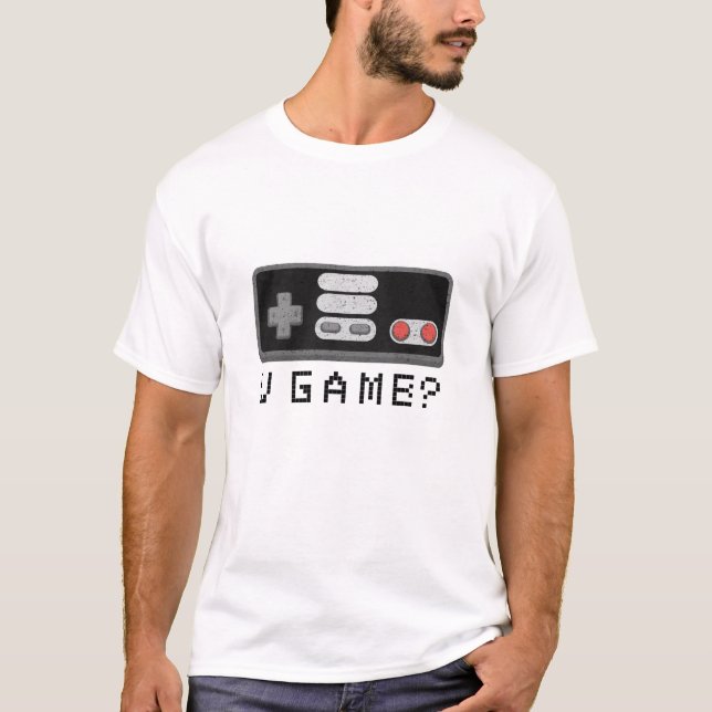 Camiseta JOGO DE U? Controlador de Jogador de Vídeo Clássic (Frente)