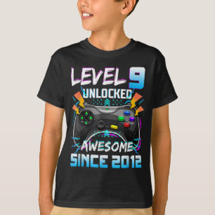 Camiseta Jogo de Vídeo 2012 Incrível do Nível 9