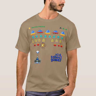 Camiseta Jogo de Vídeo com Arcade do Espaço Retroativo