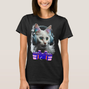 Camiseta Jogo de vídeo com jogador de gatos angora turco