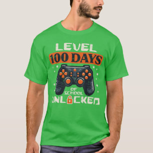 Camiseta Jogo de Vídeo de 100 Dias de Escola Jogo de 100º D