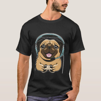 Camiseta Jogo de Vídeo de Cachorro de Jogos Fofo para Compu