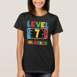 Camiseta Jogo de Vídeo de Crianças de Aniversário do Nível 