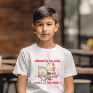Camiseta Jogo de Vídeo de Gaming Católico "Dormir pelo Dia"