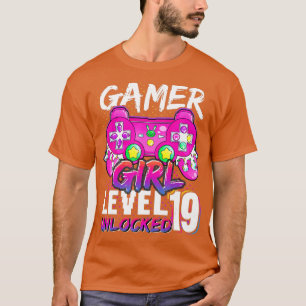 Camiseta Jogo de Vídeo Desbloqueado de Nível 19 - 19