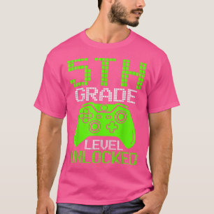 Camiseta Jogo de vídeo desbloqueado de nível 5 de volta à e