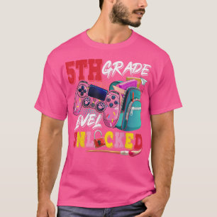 Camiseta Jogo de vídeo desbloqueado de nível 5 de volta à e