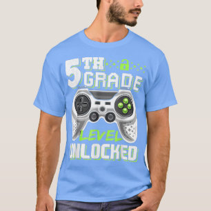 Camiseta Jogo de vídeo desbloqueado de nível 5 de volta à e