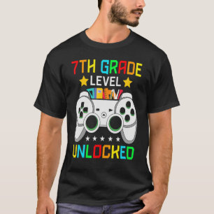 Camiseta Jogo De Vídeo Desbloqueado De Nível 7 De Volta À E