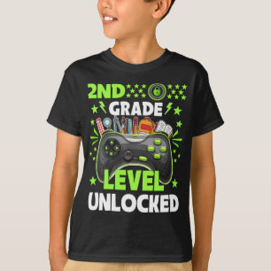 Camiseta Jogo de vídeo desbloqueado de nível de segundo de