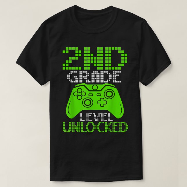 Camiseta Jogo de vídeo desbloqueado de nível de segundo de  (Frente do Design)