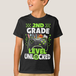 Camiseta Jogo de vídeo desbloqueado de nível de segundo de