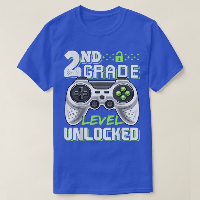 Camiseta Jogo de vídeo desbloqueado de nível de segundo de  (Frente do Design)