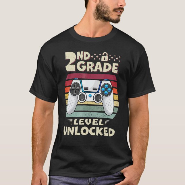 Camiseta Jogo De Vídeo Desbloqueado De Nível De segundo Vol (Frente)
