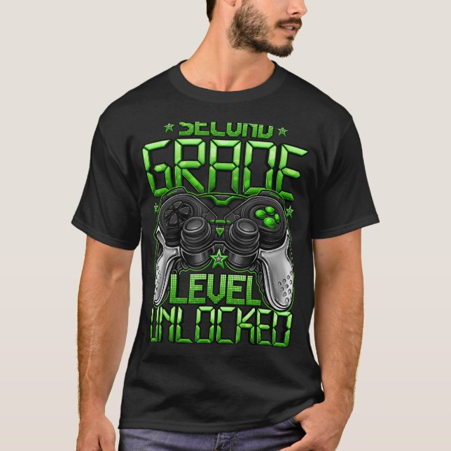 Camiseta Jogo De Vídeo Desbloqueado De Segundo Nível De Vol (Frente)
