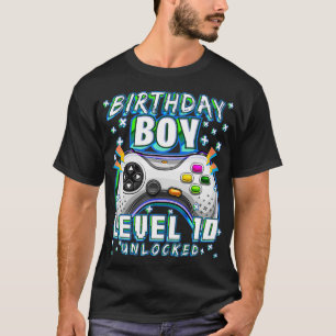 Camiseta Jogo de Vídeo Desbloqueado do Nível 10 10º Aniv