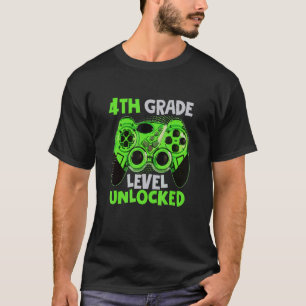 Camiseta Jogo De Vídeo Desbloqueado Do Nível 4º Rapazes De 
