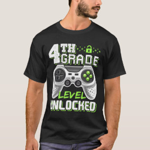 Camiseta Jogo De Vídeo Desbloqueado Do Nível 4 De Volta À E
