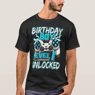 Camiseta Jogo de Vídeo Desbloqueado Nível 1