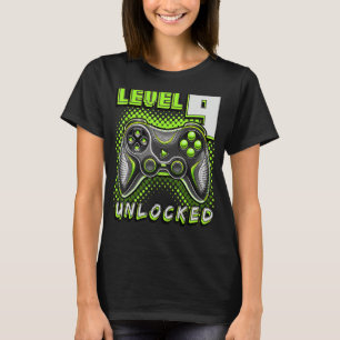 Camiseta Jogo de Vídeo Desbloqueado Nível 9 - Nono Aniversá