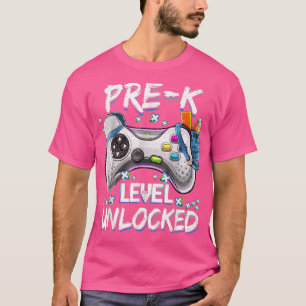 Camiseta Jogo de vídeo desbloqueado pré-K de volta ao Schoo