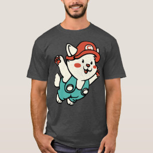 Camiseta Jogo de Vídeo do Pequeno Gatinho Vintage, 80s, por