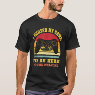 Camiseta Jogo de Vídeo em Pausa Meu Jogo Está Aqui para Cri