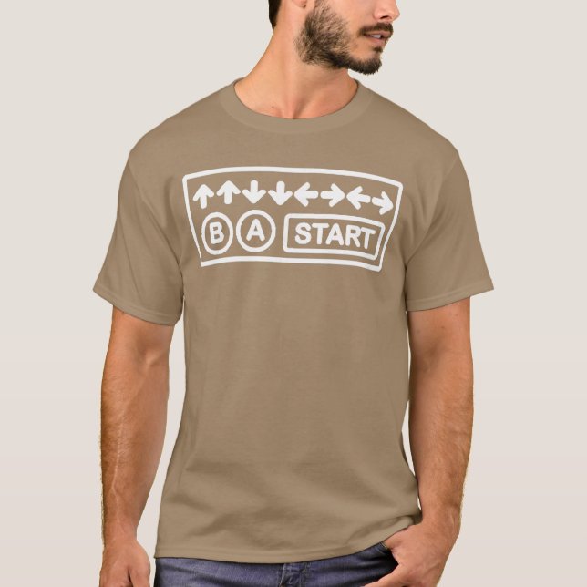 Camiseta Jogo de Vídeo KonamiCode vintage (Frente)