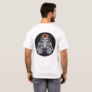 Camiseta Jogo de vídeo Legal do Skeleton Gamer com Controla